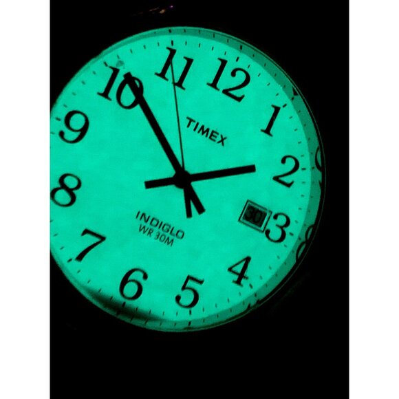 Timex Men's Watch T2H311 Indiglo White Dial Quartz Two Tone Expansion Band 35mm - Picture 7 of 14